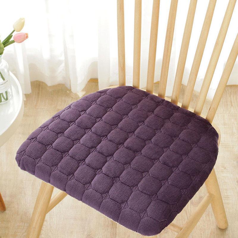 Kord Kissen in Hufeisenform Dickes Stuhlkissen Nordisch Einfarbig Abnehmbar Waschbar Sitzkissen Schlicht Rutschfest Hüftkissen mit Bändern