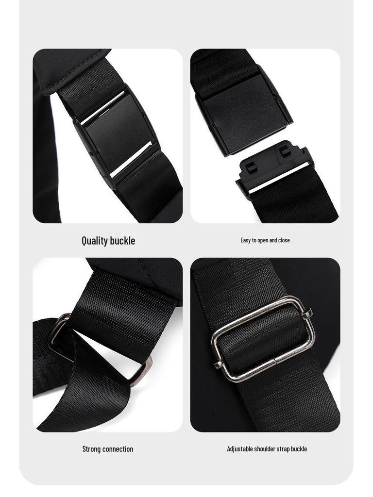 Men's Multifunctional Crossbody Triangle Bag - Casual Shoulder and Sports Chest Bag for Outdoor Cycling