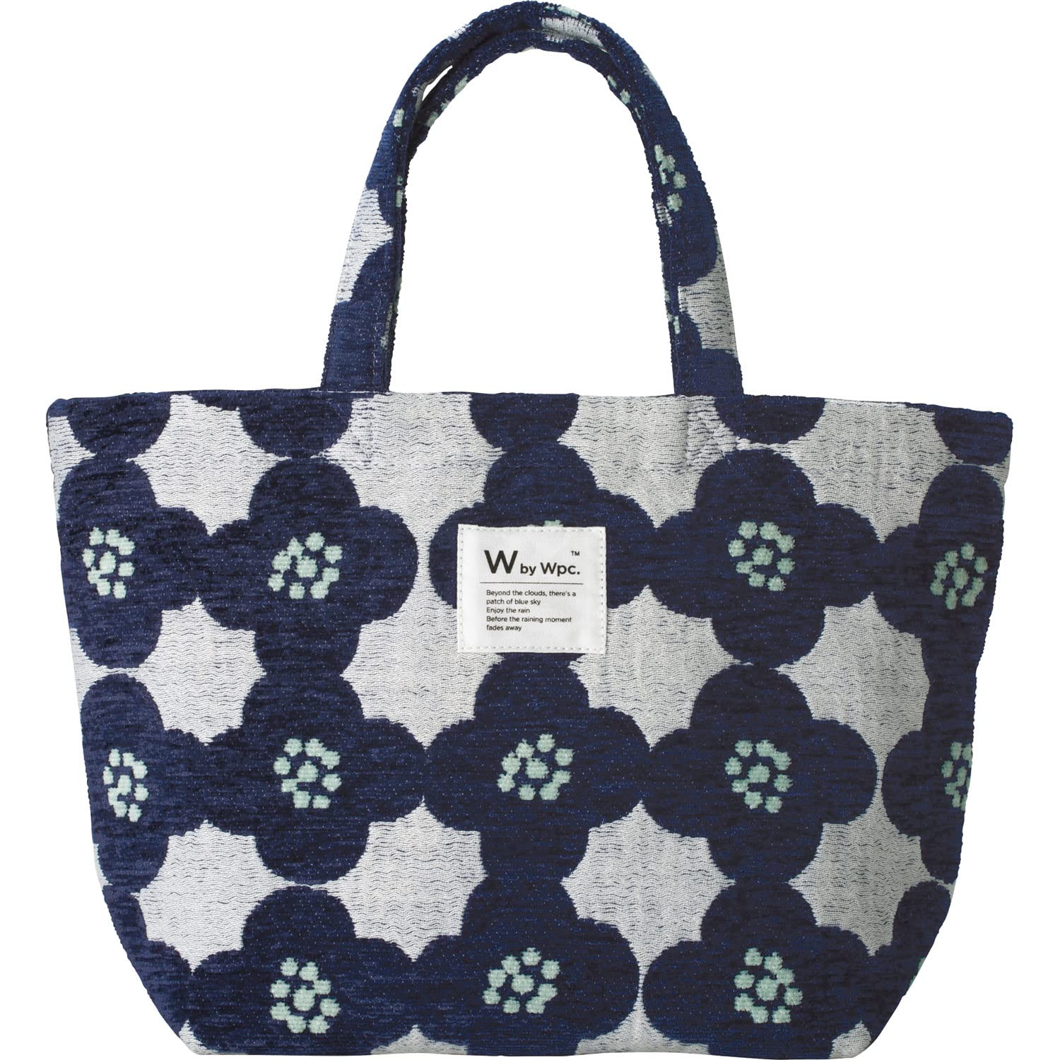 

[Wpc.] Patterns Gobelin Tote Bag, Camellia, Navy, Women s, Nordic Retro Floral Print, Stylish and Cute, Perfect for Commuting, School, or Travel, W077