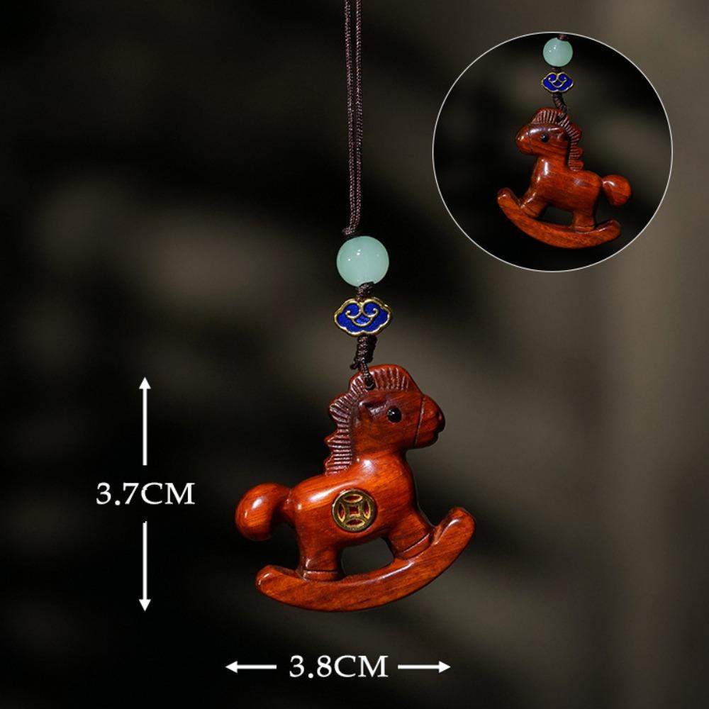 

Handmade Mobile Phone Chain Traditional Zodiac Key Ring Car Keychain Year of The Horse Style 2