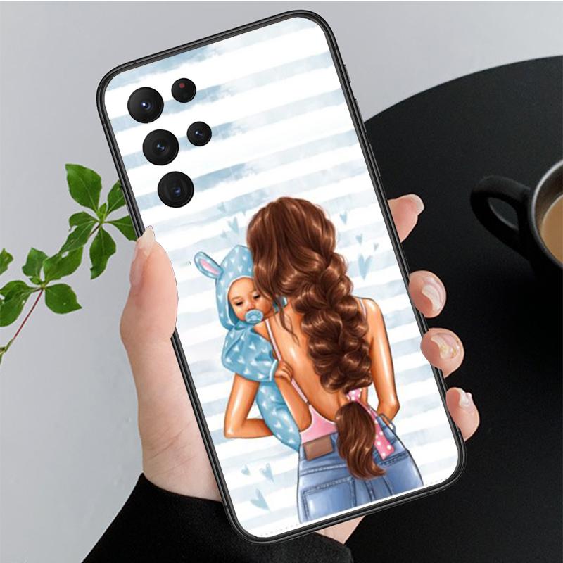 Mother Mom Daughter Son Phone Case for Samsung Galaxy A35 A55 A54 A15 A25 A05s A05 A22 A24 A52 A33 A34 M34 M14 M54 M23