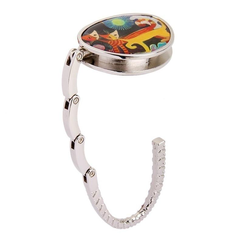 Par Katt Sammenleggbar Veske Bag Håndveske Oppheng Bord Krok Holder Hot Gift