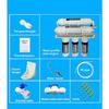 6 Stage 3+3 Home Kitchen Purifier Water Filters With Faucet Tap Household Filtration Set Ultrafiltration Drinking Water Filter System  36 x31x70cm