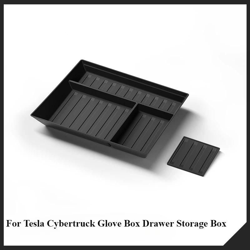 For Tesla Cybertruck 2026 Central Console Glove Box Storage Organizer Tray Tidying Case Car Pickup TPE  Interior Car Accessories