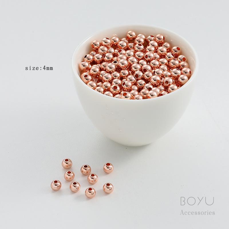 Copper-Plated 18k Gold Beads: DIY Bracelet, Spacer, and Matching Beads for Handmade Jewelry.