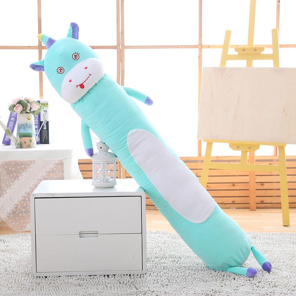 Long Strip Pute Sylindrisk Plysj Sovepute Avtagbar Vaskbar Seng Sovepute
