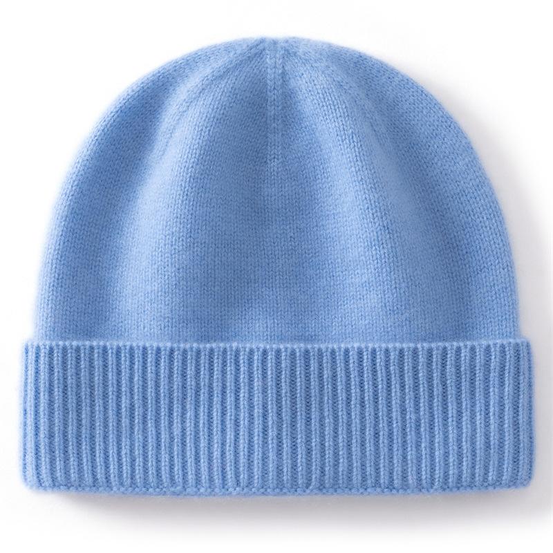 Children's new cashmere hats Boys and girls thermal ear protectors Autumn and winter solid color knitted hats Wool hats