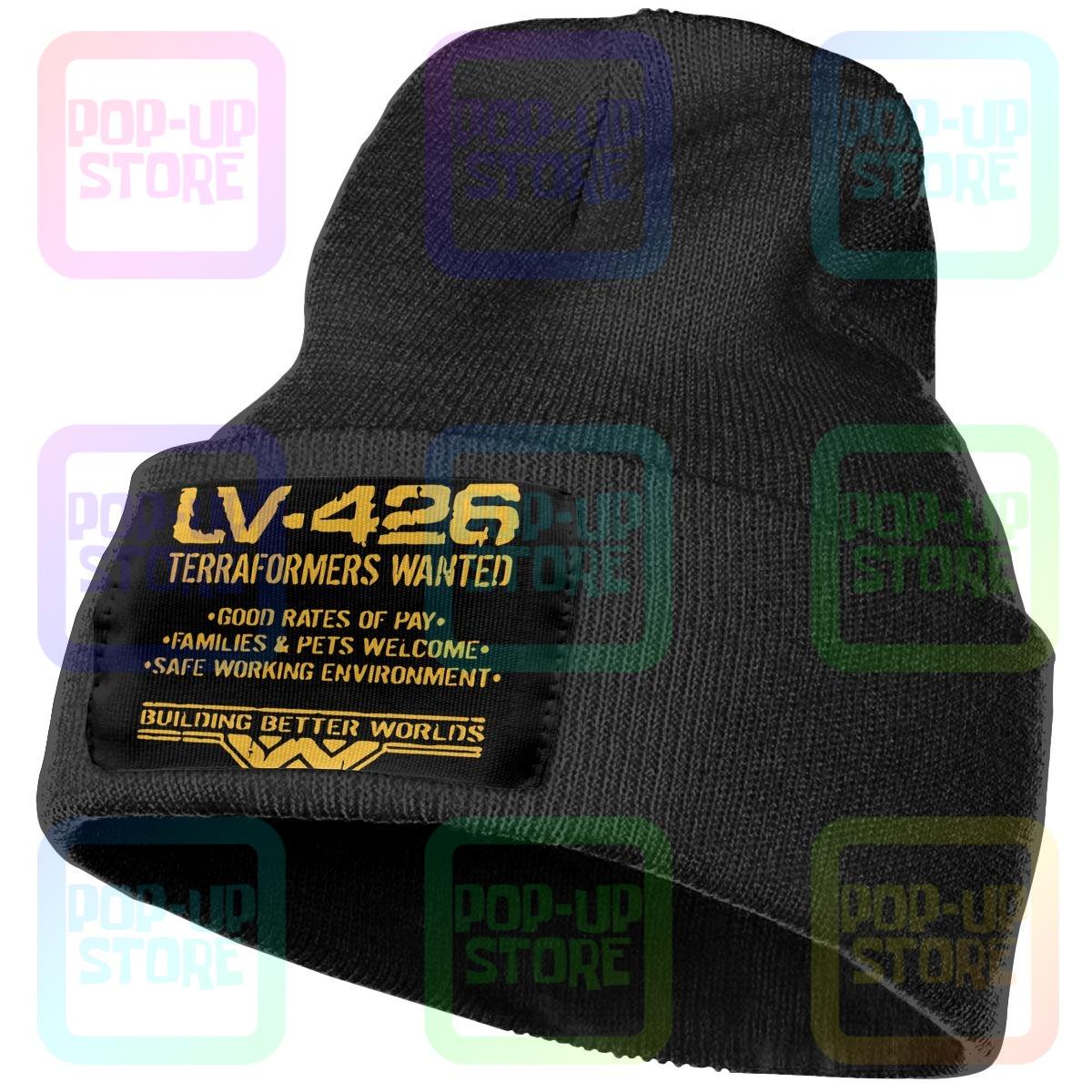

Lv426 Terraformers Wanted Weyland Aliens Prometheus Угольная вязаная шапка-бини Шапки-шапки Самая удобная шапка