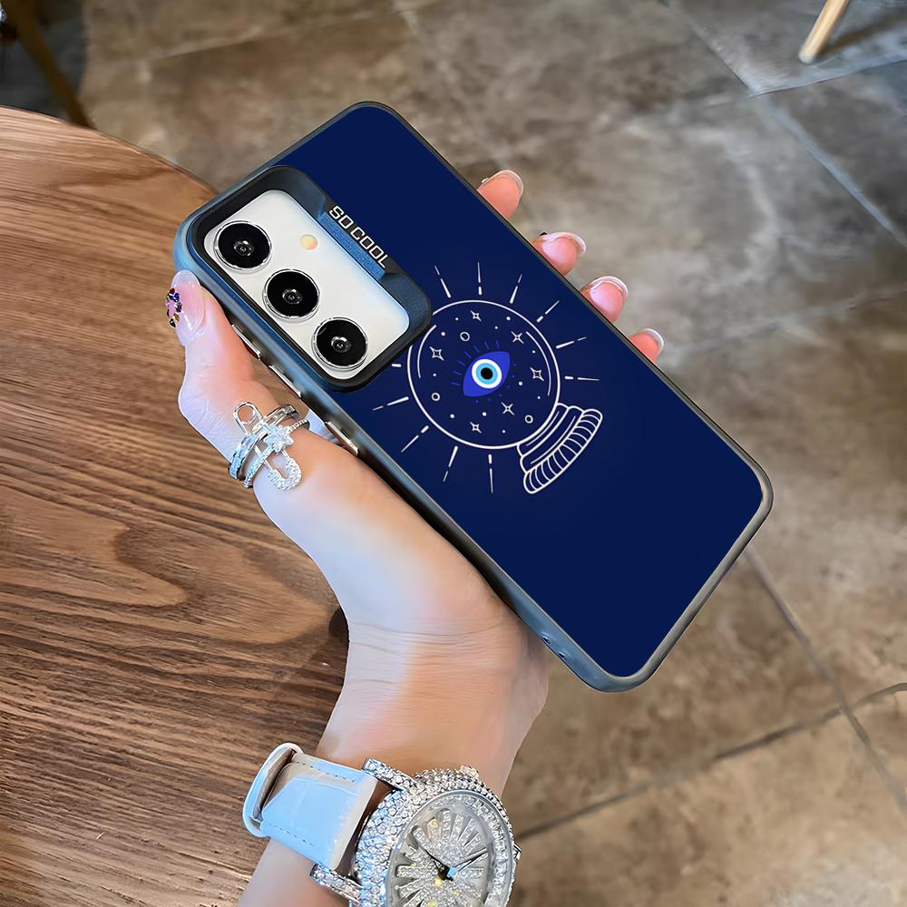 Lucky Blue Evil Eye Phone Case For Samsung A25 A33 5G A54 A36 A35 A56 A52 A14 Shockproof Colorful Cover