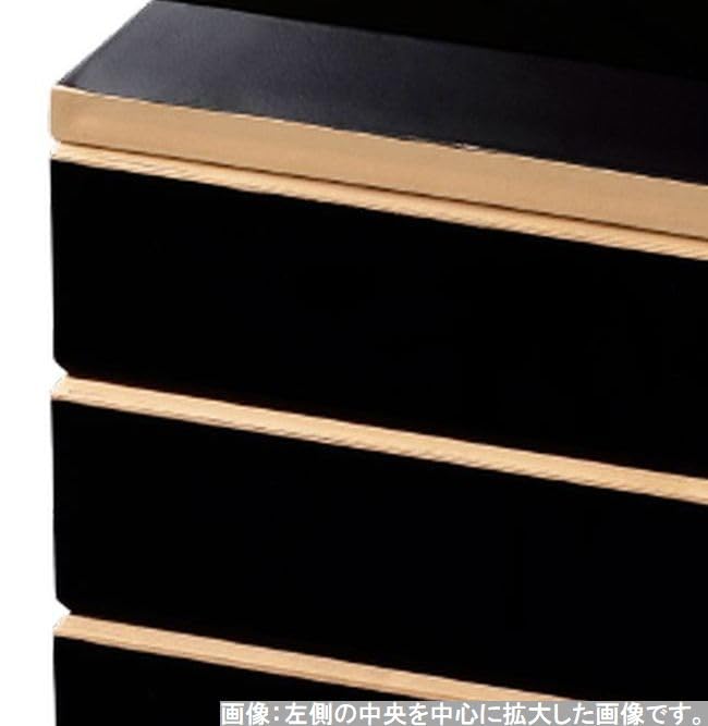 Recreation Bento Box Made In Japan 3 Tiers Dimensions Diamond Takamori Kurobuchi Gold X X J-kitchens (Bento Box) 6.5 19.7cm 19.7cm 19.7cm