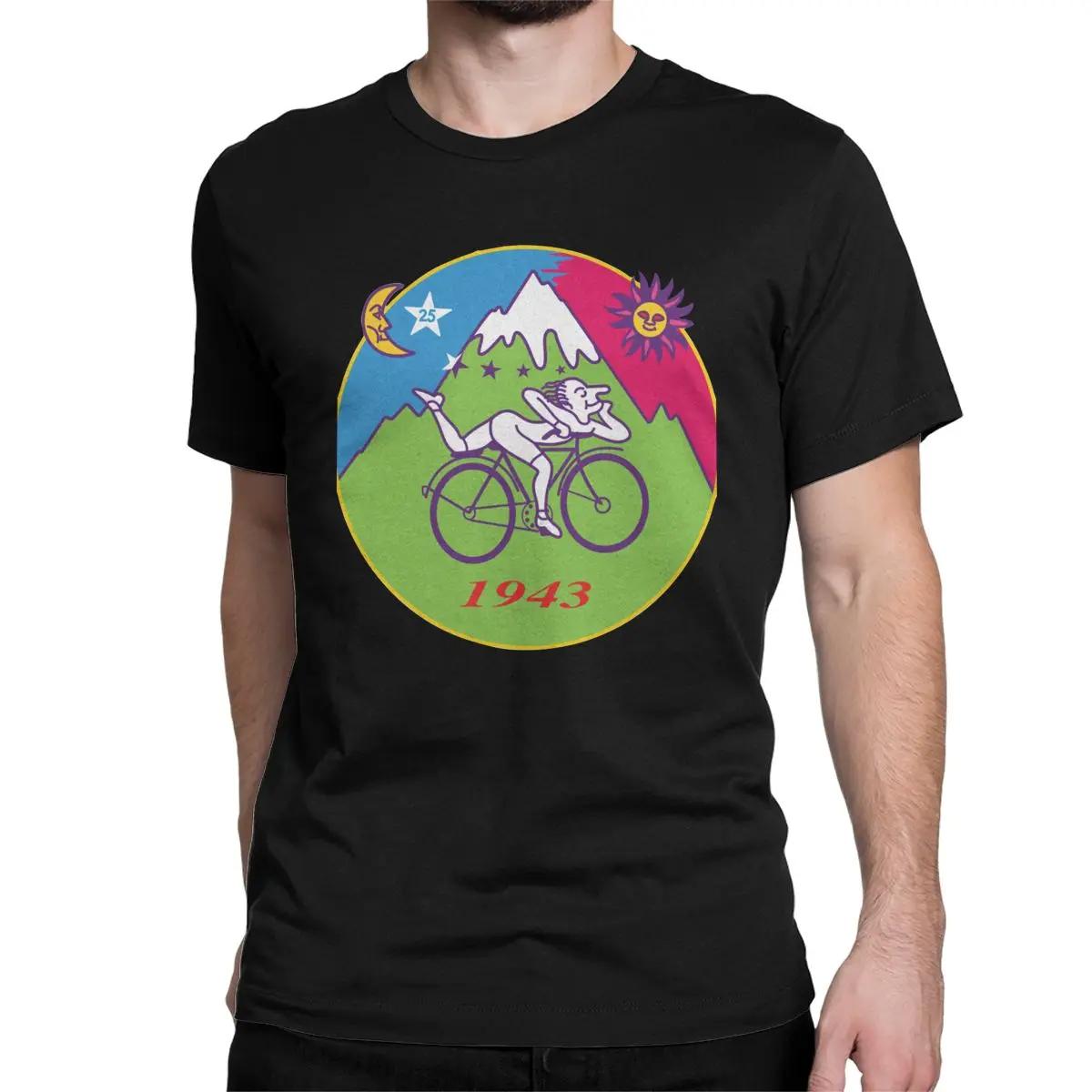 

Albert Hofmann Bicycle Day LSD 1943 Men T Shirt Bike Novelty Tee Shirt Short Sleeve Crew Neck T-Shirt Cotton Summer Tops M