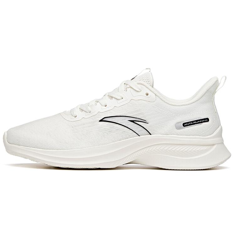 

Anta Cushioned Slip Resistant Low Top Running Shoes Men s Ivory White 40.5