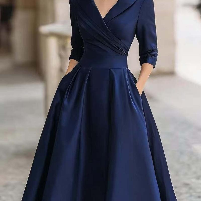 European Style Fashion Maxi Dress Slimming Long Sleeve Blazer 3XL
