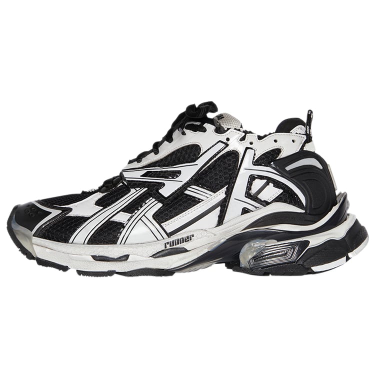 Balenciaga Runner White Black White Women's 677402W3RB29010