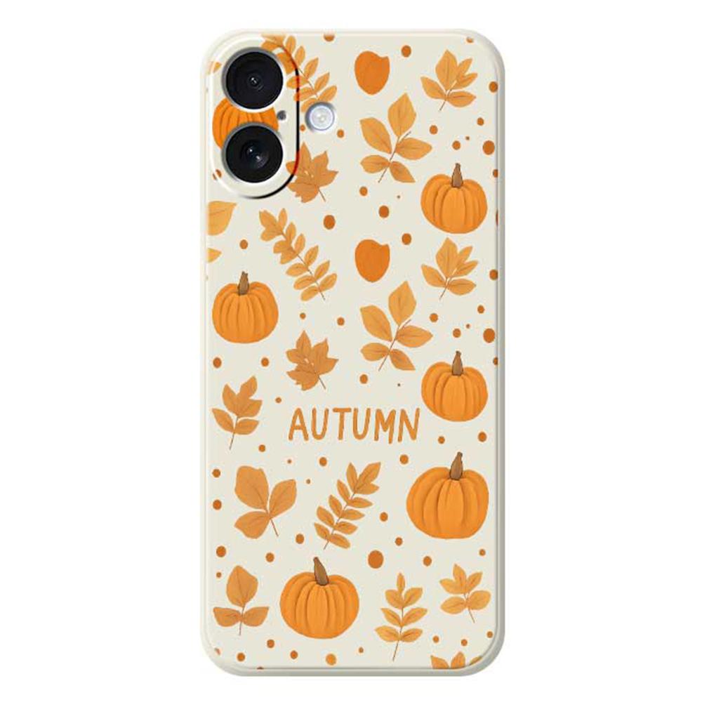 For iPhone 17 Case Autumn Theme Pattern Printing Straight Edge TPU Phone Back Cover