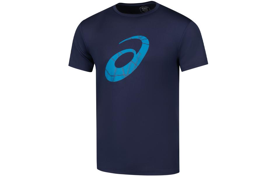 ASICS T Shirts Men s Navy Blue Crew Neck Moderate 2031D850-400 M
