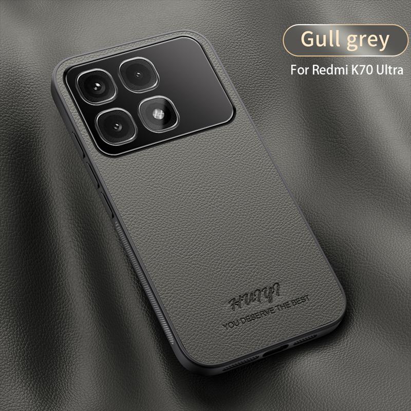 Leather Case for Xiaomi Redmi K70 Ultra K70Ultra Car Magnetic Holder Luxury Silicone Protection Phone Cover RedmiK70Ultra Shell