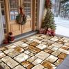 New Large Stone Pattern Outdoor Rug Non-Slip Mat For Patio Garden RV Camping Durable Polyester Indoor Outdoor Holiday Decor