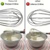 3pcsStainless Steel Egg Stirring Balloon Whisk Manual Egg Beater Mixer Kitchen Baking Utensil Multifunctional Cream Butter Whisk