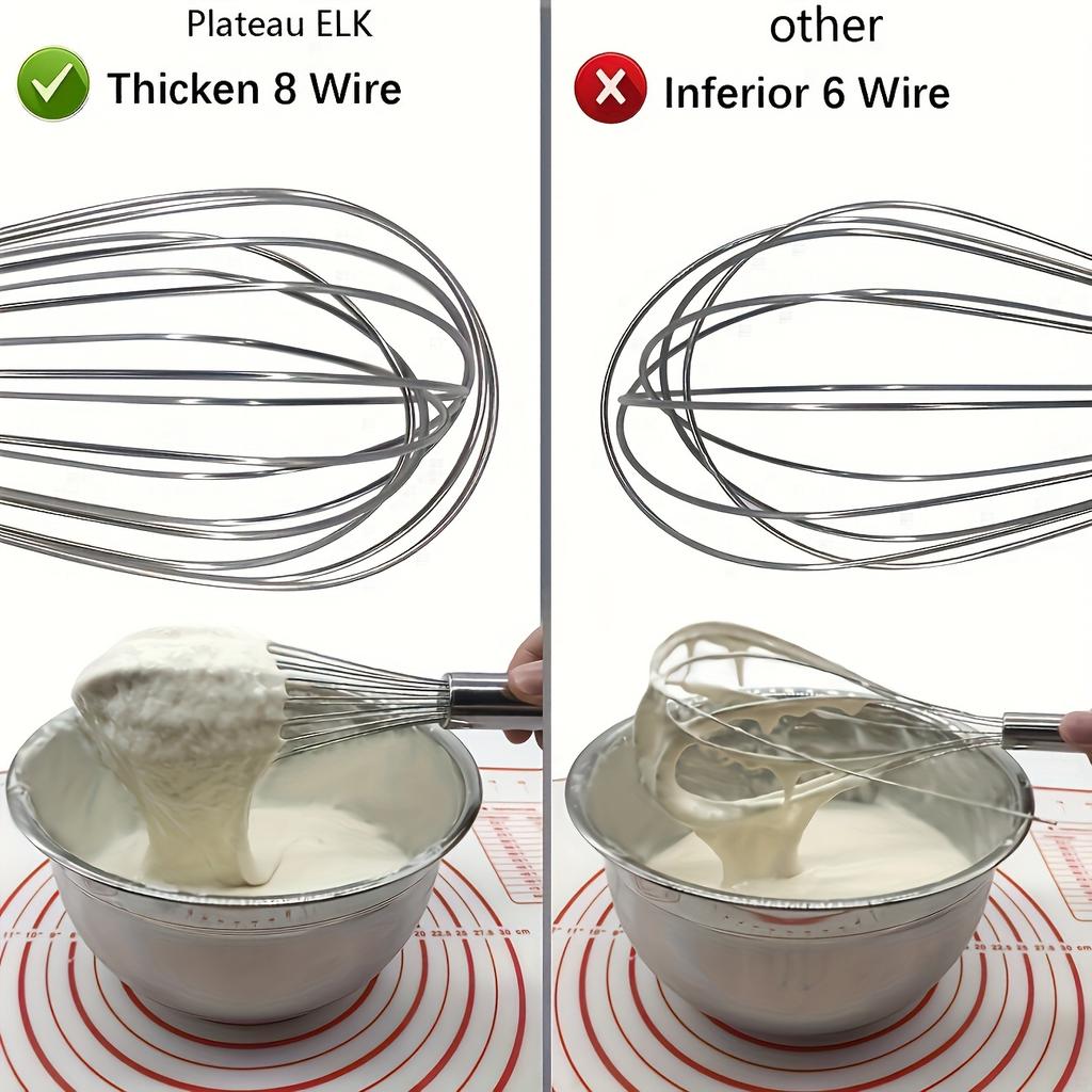 3pcsStainless Steel Egg Stirring Balloon Whisk Manual Egg Beater Mixer Kitchen Baking Utensil Multifunctional Cream Butter Whisk