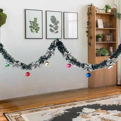 1 STÜCK 2M Weihnachtsbaum Lametta Girlande Weihnachtsdeko für Zuhause 2026 Metallische Twist Girlande Weihnachtsornament Neujahrsparty Deko