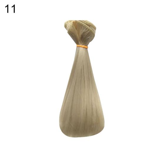 Thick Natural Straight Hair Wig Doll Toy Hairpiece Accessories Children Gift