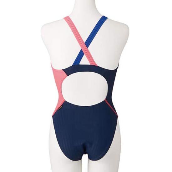 Mizuno Exersuit UP Medium Cut Competition Swimsuit for Training and Size M Women's Practice, N2MA0761, Blue,