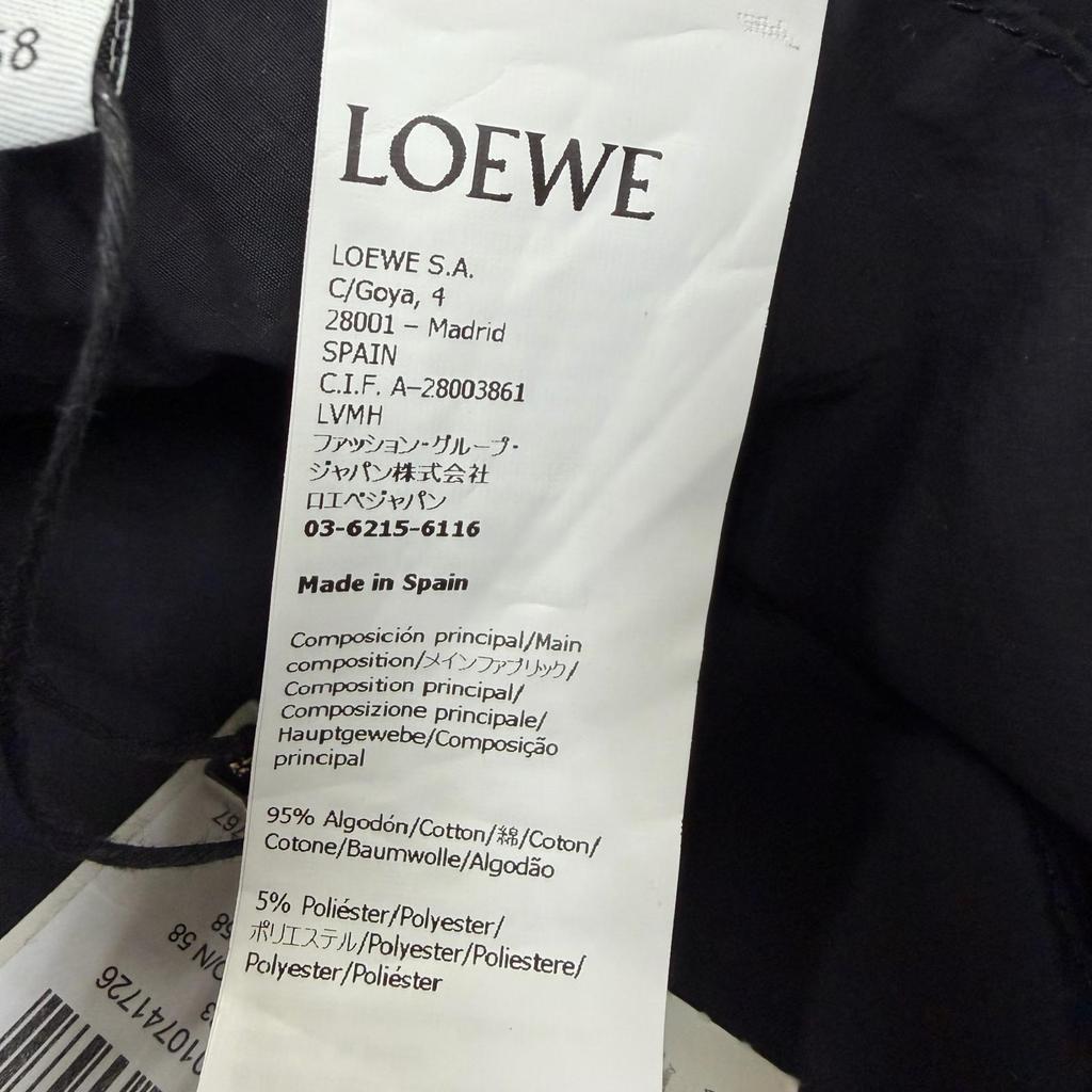 Pristine LOEWE hat Bucket bag with Anagram logo leather patch Navy 58 K820HB1X13 Used