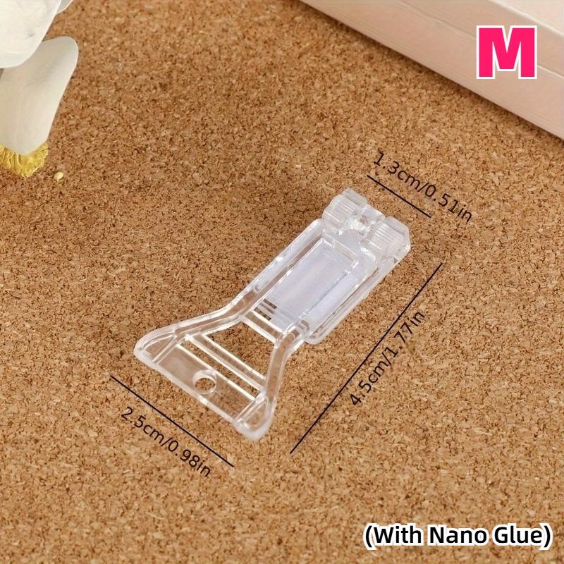 50 Pack Acrylic Card Display Stands with Nano Glue Transparent Easels for Showcasing Magnetic Card Holders Sports Trading Cards