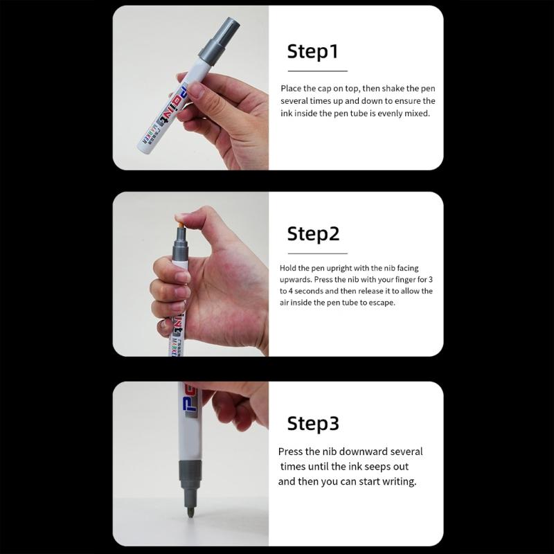 Car Wheel Touch Up Pen for Small Chips and Scratches, Pen Style Paint Marker, Rapid-Drying Finish, Single Pack