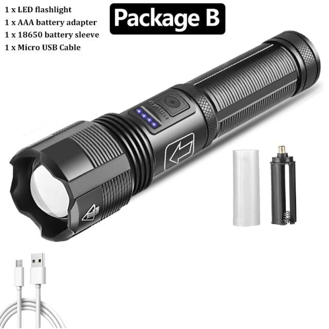 Buy Rechargeable Tactical Flashlight USB LED High Quality Zoomable