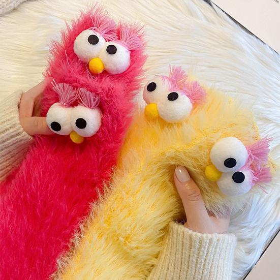 Funny Fuzzy Silly Socks for Women Fluffy Slipper Socks 3D Novelty Face Plush Socks Winter Warm Cute Floor Socks