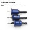 Hexagonal Handle Blue Limited Countersink Drill Bit for Woodworking and Screw Installation.
