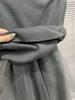 2025 Herbst/Winter Damen High Waist Strick Patchwork Netz Midi Rock