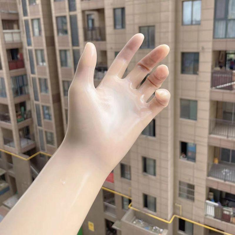 

Латексные перчатки Латекс Винил Блестящие Защита Водонепроницаемые Длинные Рука Резиновые Игровые Кожаные Перчатки Косплей Веселье Transparent flawed gloves short 35cm (A pair) XXL