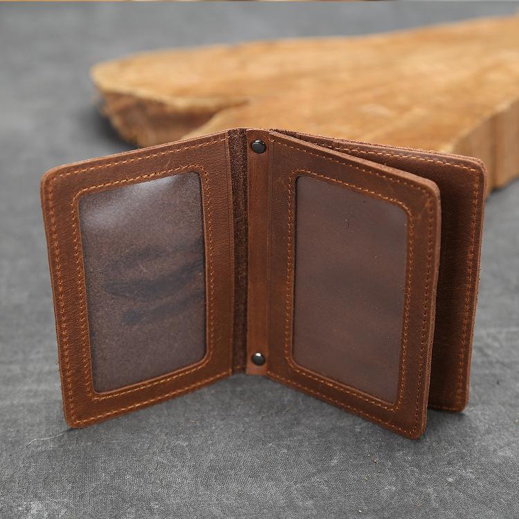 Leather Handmade Driver'S License Bag, Genuine Leather Men'S Driver'S License, Driving License Two-In-One Card Bag, Id Bag.