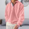 Autumn Long-sleeved V-neck Male Lapel Loose Sweater Male Clothing