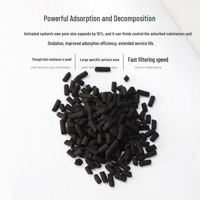 Charbon Actif Colonnaire à Base de Bois avec Indice d'Iode 800 pour le Traitement des Gaz Résiduaires Solvants de Toluène