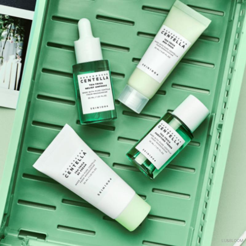 SKIN1004 Madagascar Centella Tea-Trica Travel Kit ( Foam 20ml + Toner 30ml + Ampoule 30ml + Cream 30ml)