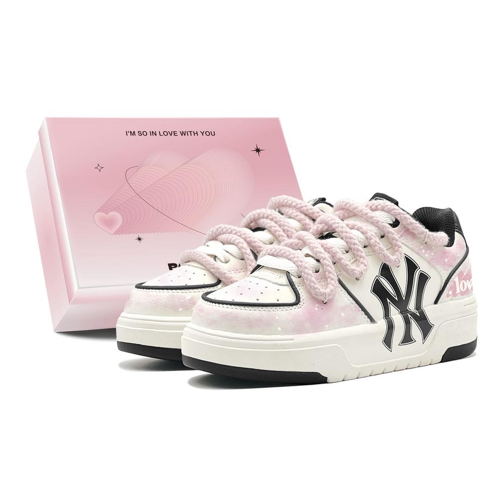 MLB Chunky Liner Skateboard Shoes Unisex Low Top White 3ASXCA12N-50WHS(TeamS3- )