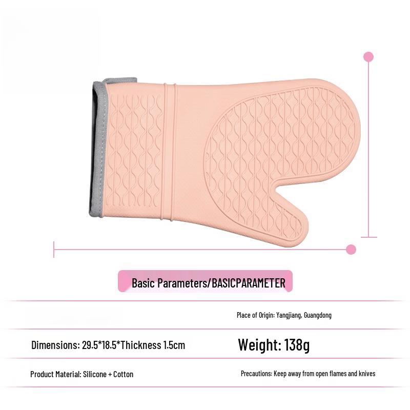MDNG Silicone & Cotton Heat-Resistant Oven Glove