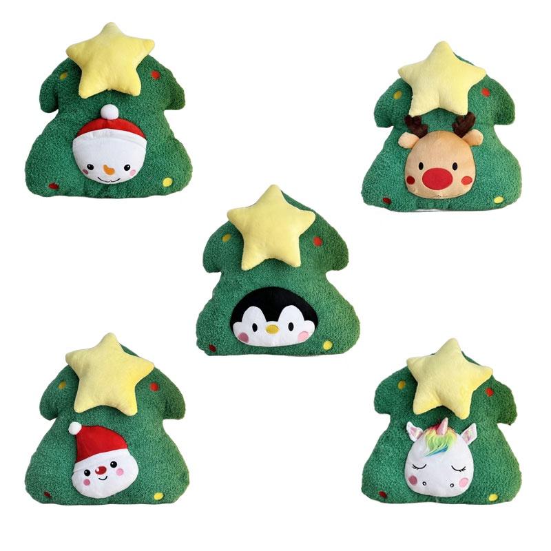 Verwandelbares Weihnachtsbaum-Wurfkissen Plüschtier Geschenk für Mädchen 45cm Höhe