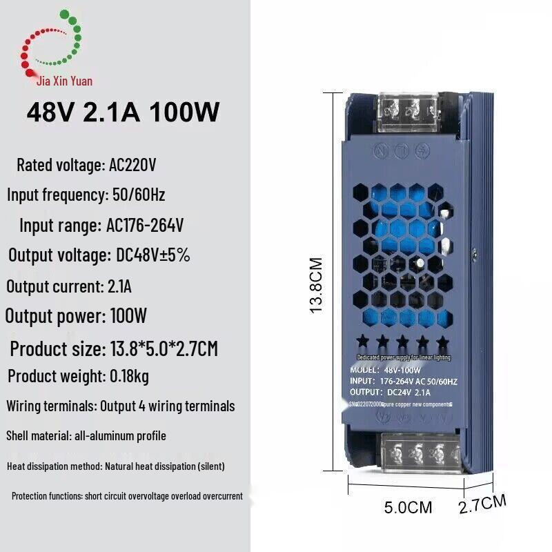 Schwarzes King Kong LED Netzteil Transformator 220V auf 12V/24V/48V, 60W-400W