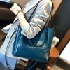 Women's Leather Bag Summer New Commuter Tote Bag Large Capacity Bucket Bag Shoulder Messenger Bag