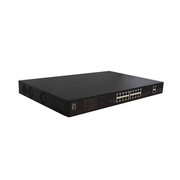 LevelOne FGP-2031 Switch Ethernet non gestito 20 porte Fast Ethernet PoE nero