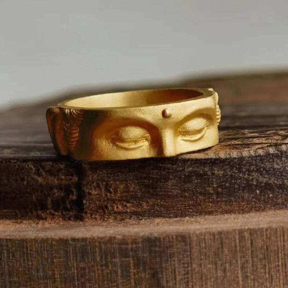 Retro Buddha Rings for Women Men Popular Jewelry Gifts
