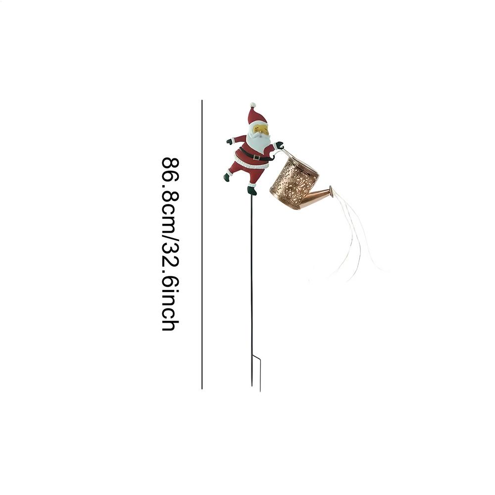 

Solar Santa Sprayer Bottle Light LED Solar Metal Watering Can Lantern Christmas Garden Decoration for Walkway Courtyards
