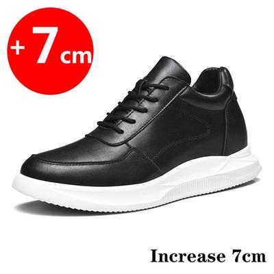 Sneakers Scarpe Rialzate Scarpe con Zeppa Scarpe Aumento Altezza Scarpe in Pelle Solette 7CM Uomo Vita Quotidiana Scarpe Aumento Altezza
