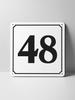 Metal Sign Black House Number On White Background Outdoor Wall Art Decor