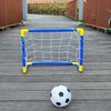 Portable Indoor/Outdoor Toy Football Goal Set44x25cm - Micro Soccer Net Pump&Ball Lightweight Kids Training Park Beach Games